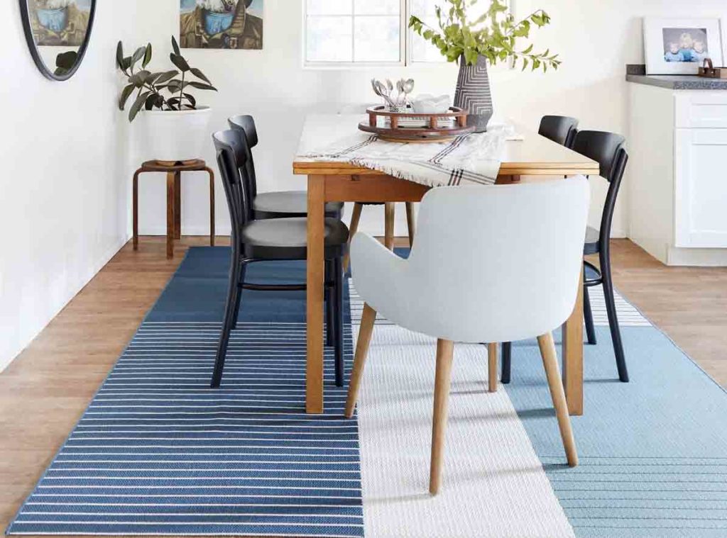 Flatweave Rugs Under Dining Table