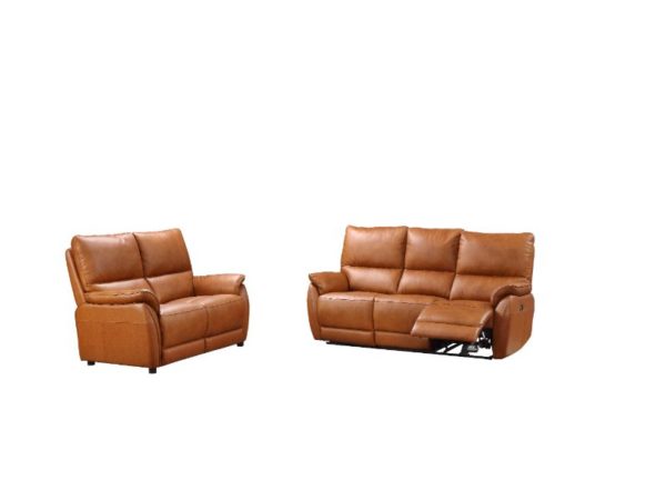 Spirit 2 Seater Leather Power Recliner Tan