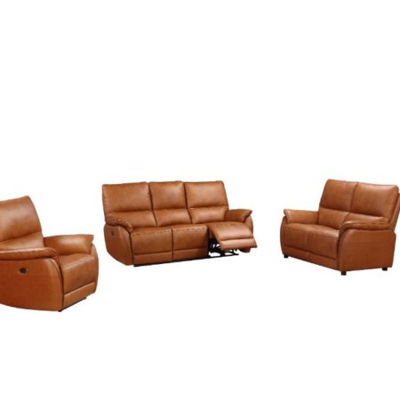 Spirit 1 Seater Power Recliner Leather Armchair Tan