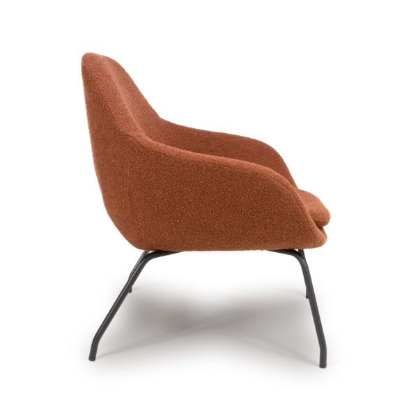 Toby Boucle Occasional Chair Rust