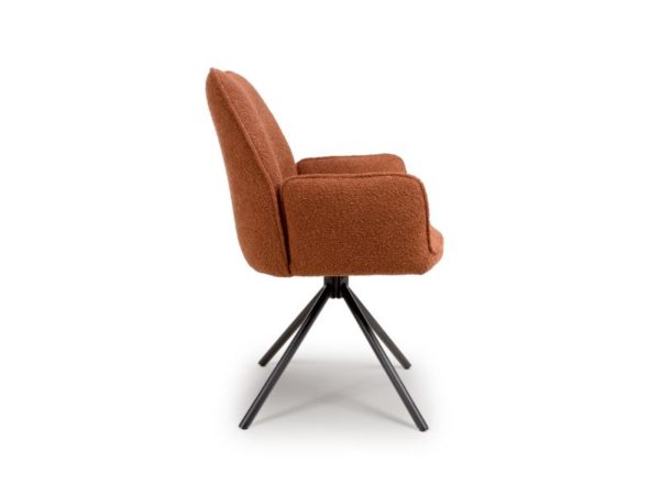 Uno Dining Chair Rust Boucle