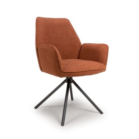 Uno Dining Chair Rust Boucle