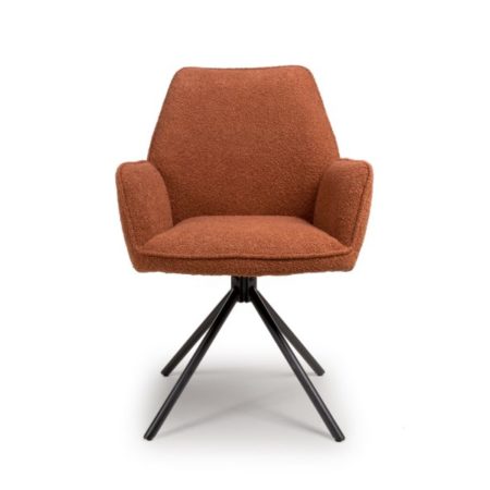 Uno Dining Chair Rust Boucle