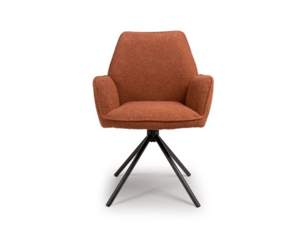 Uno Dining Chair Rust Boucle